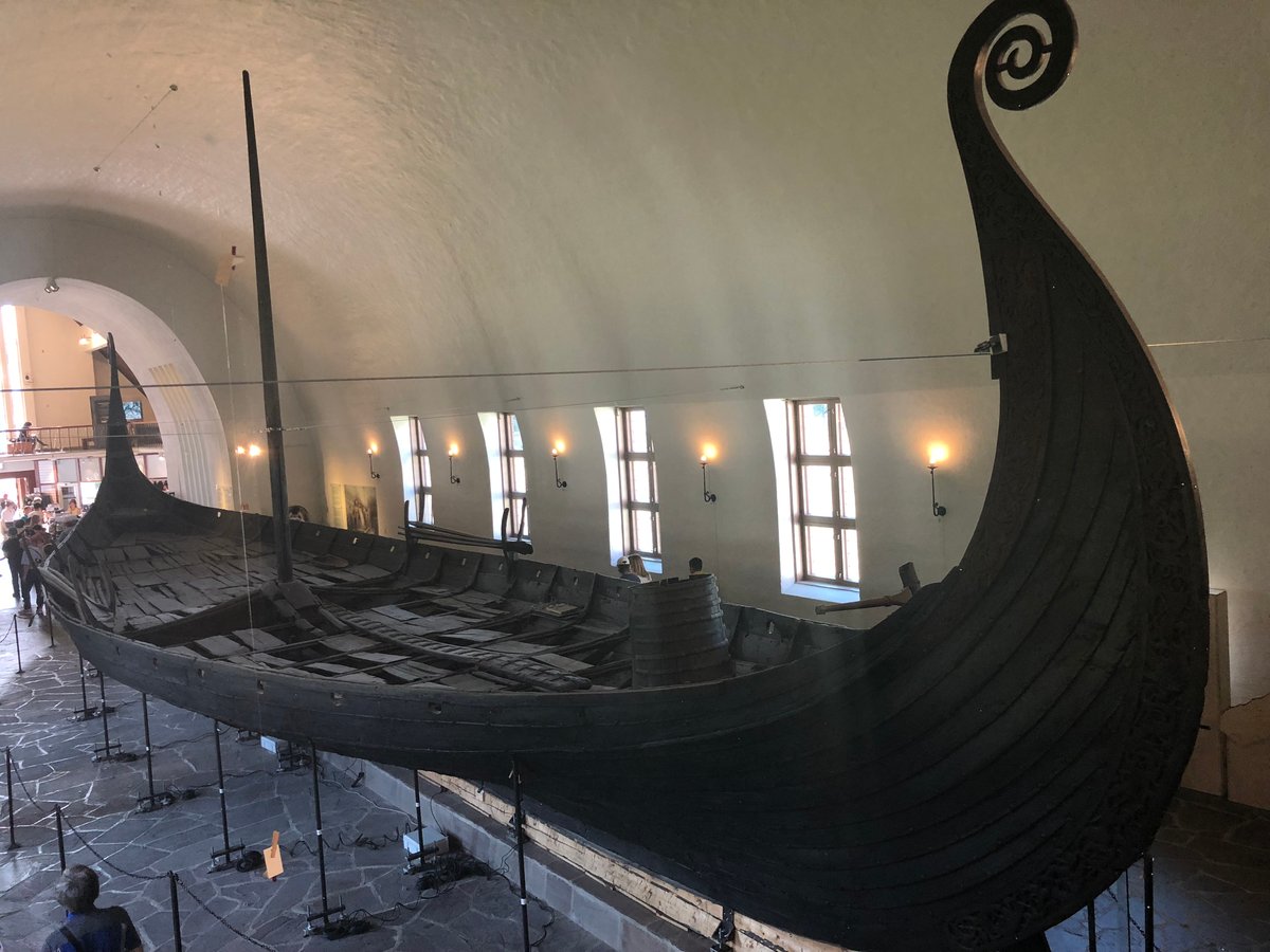 The entire Viking  Ship from a top anle