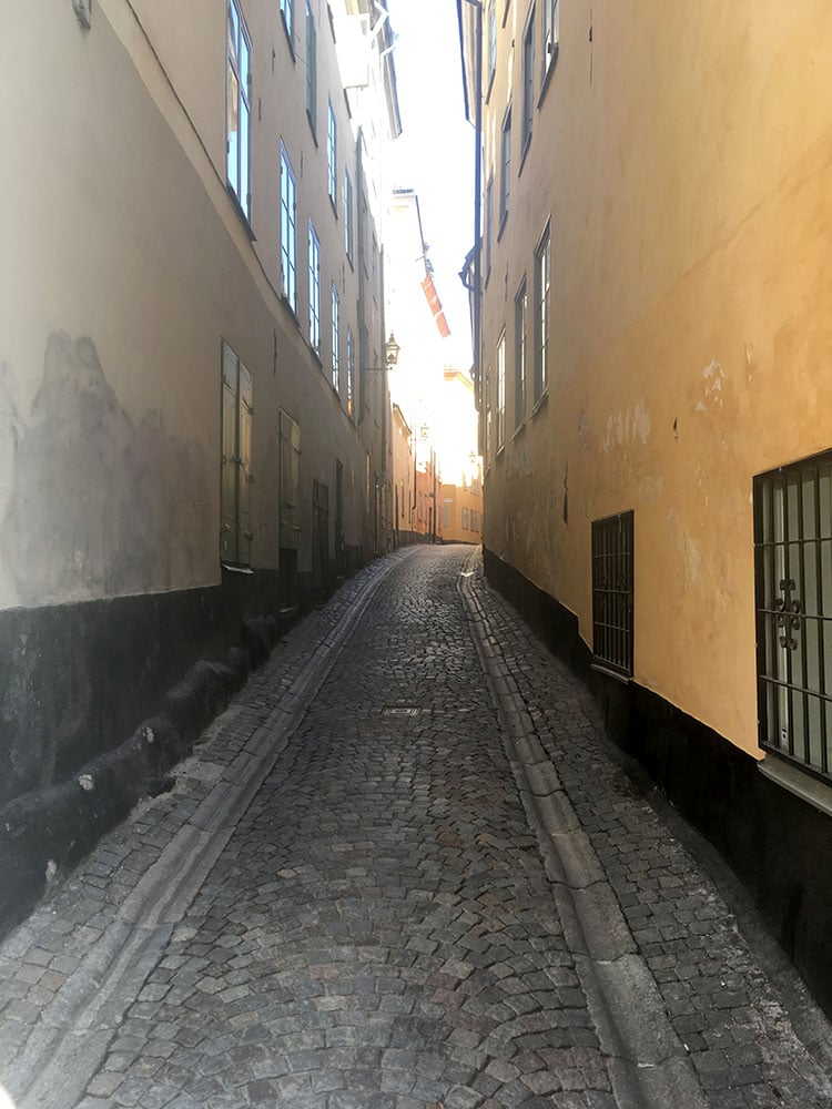 Stockholm narrow street